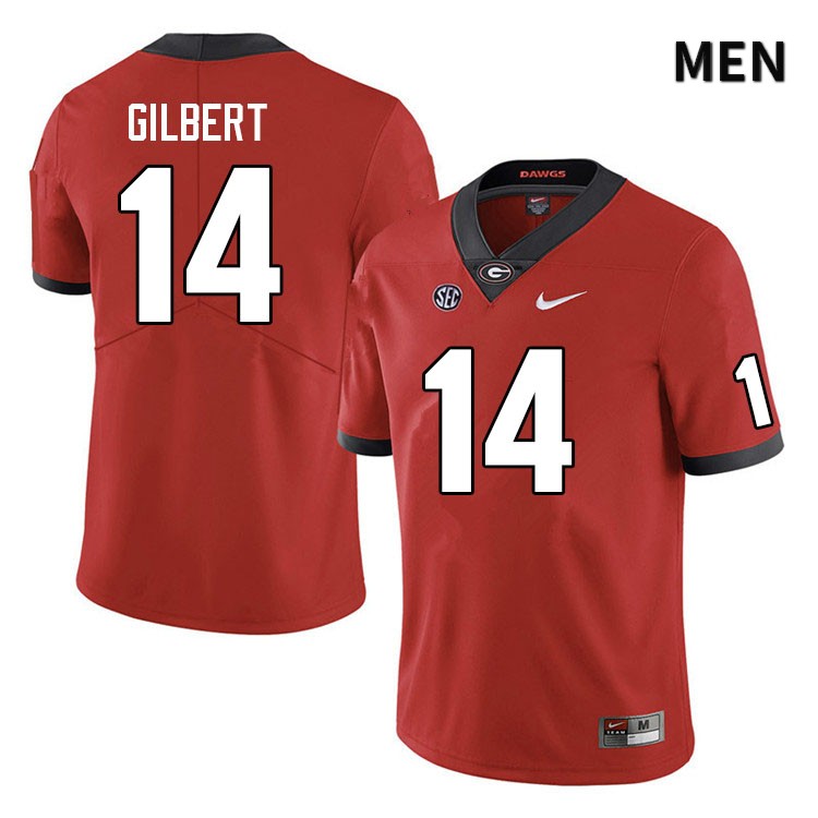 Georgia Bulldogs Men's Arik Gilbert #14 Red Stitched College UGA Football Jersey 23MW013IY